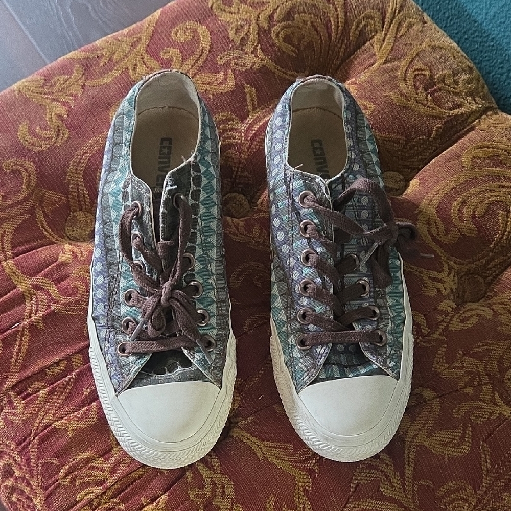 Converse Geometric Green and Blue Sneakers